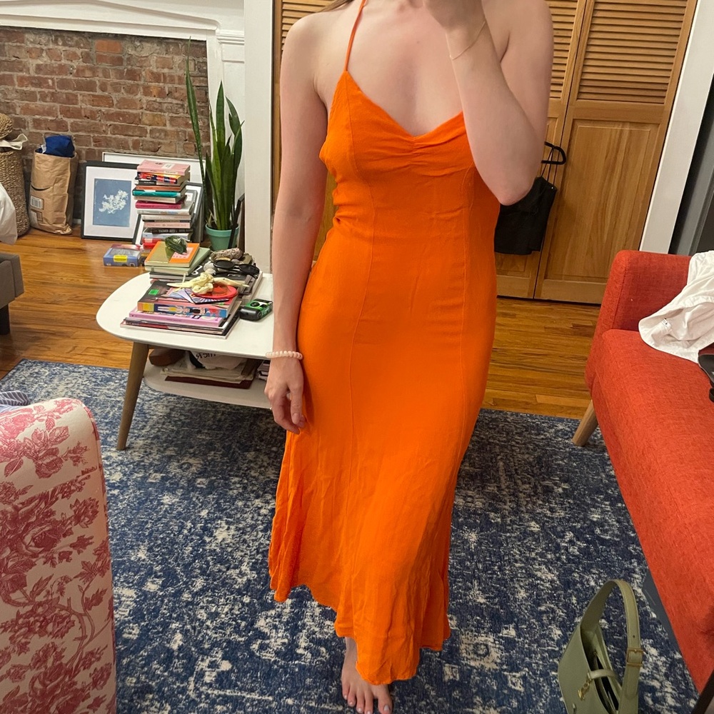 Orange Reformation Dress